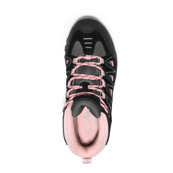 Women's Suede Waterproof Hiking Boots 【Wide Fit】 - BLACK/PINK - 3